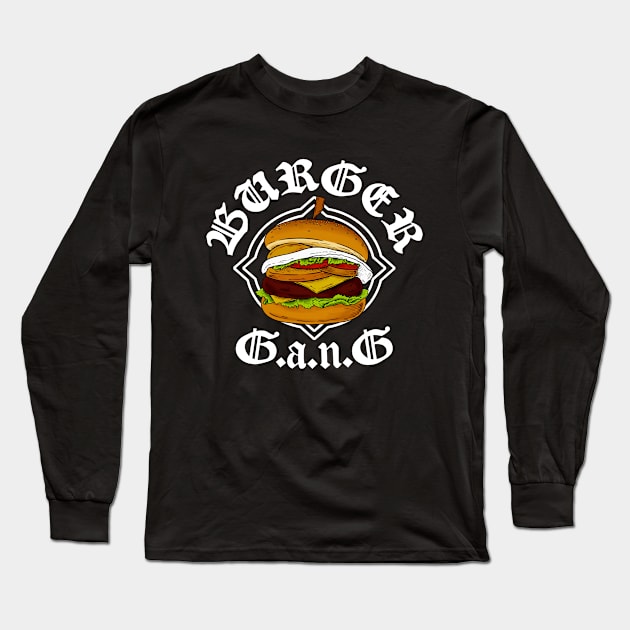 Old English "Burger Gang" Long Sleeve T-Shirt by A -not so store- Store